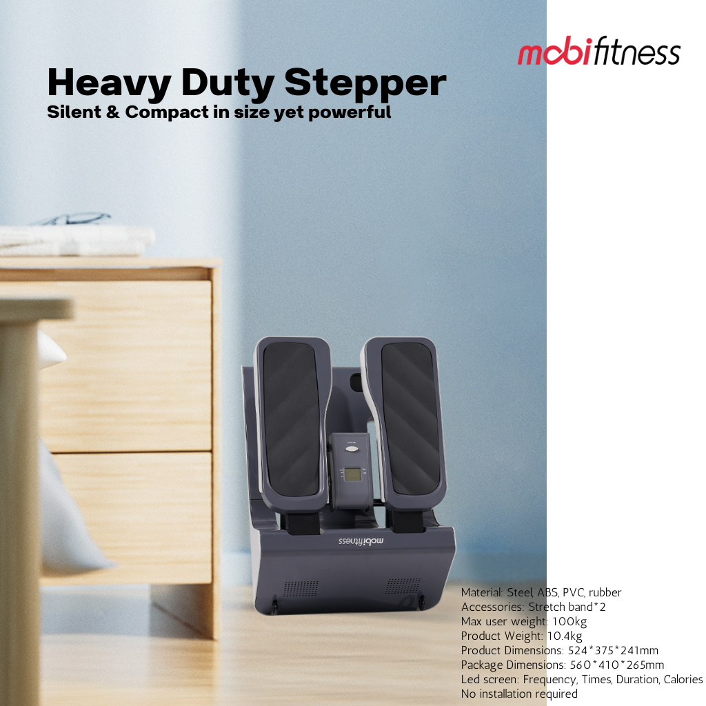 Stepper with Hydraulic absorber (with stretch band) - Dark Gray